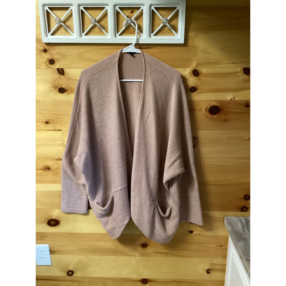 Coco + Carmen Pink Open Front Batwing Cardigan Sweater Oversized OS
